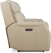 Hooker Furniture Living Room Nelson Zero Gravity Power Console Loveseat with Power Headrests and Lumbar